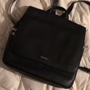 Black Fossil Backpack